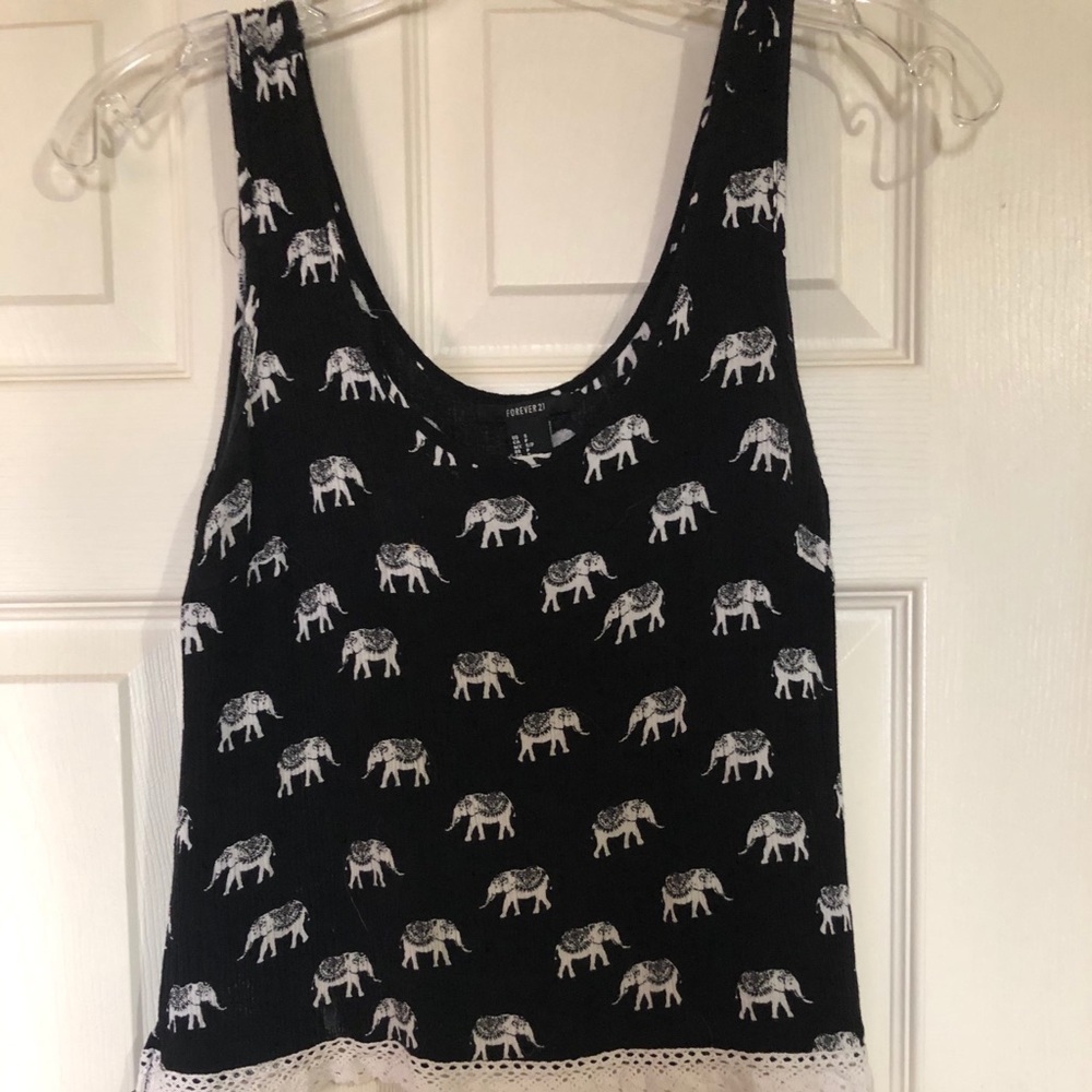 {🎉Host Pick} Forever 21 • Elephant Cropped Tank Top